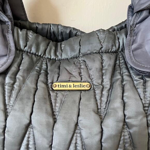 Timi & Leslie Marie Antoinette Diaper Baby Bag in Silver Gray - Picture 3 of 12